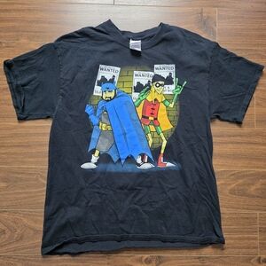 Kevin Smith Jay And Silent Bob As Batman And Robin Large Black T-shirt